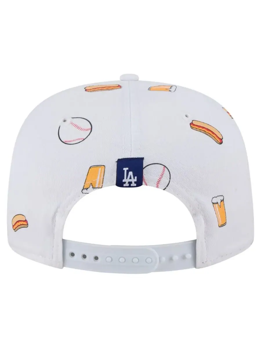 New Era Мужская белая регулируемая кепка с канатом для поддержки команды Los Angeles Dodgers — изображение 3 из 4, белый