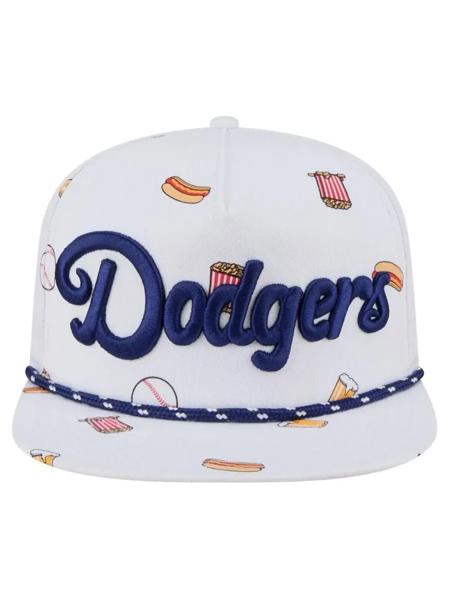 New Era Мужская белая регулируемая кепка с канатом для поддержки команды Los Angeles Dodgers — изображение 4 из 4, белый