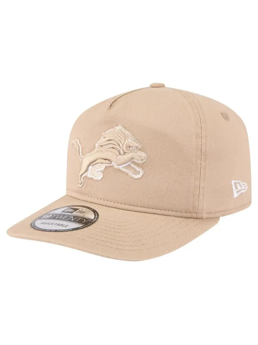 New Era Мужская регулируемая кепка Detroit Lions 19TWENTY бежевого цвета — изображение 1 из 4, бежевый