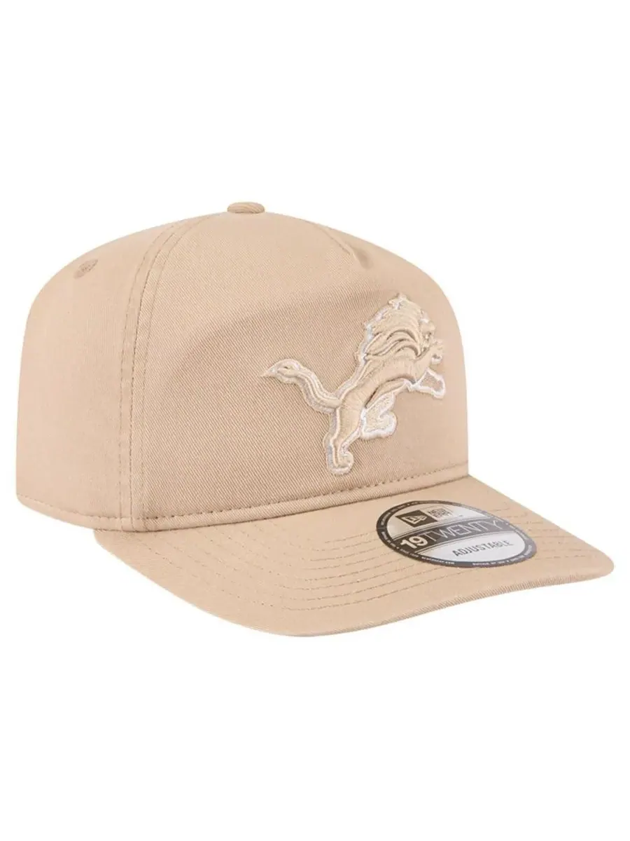 New Era Мужская регулируемая кепка Detroit Lions 19TWENTY бежевого цвета — изображение 2 из 4, бежевый