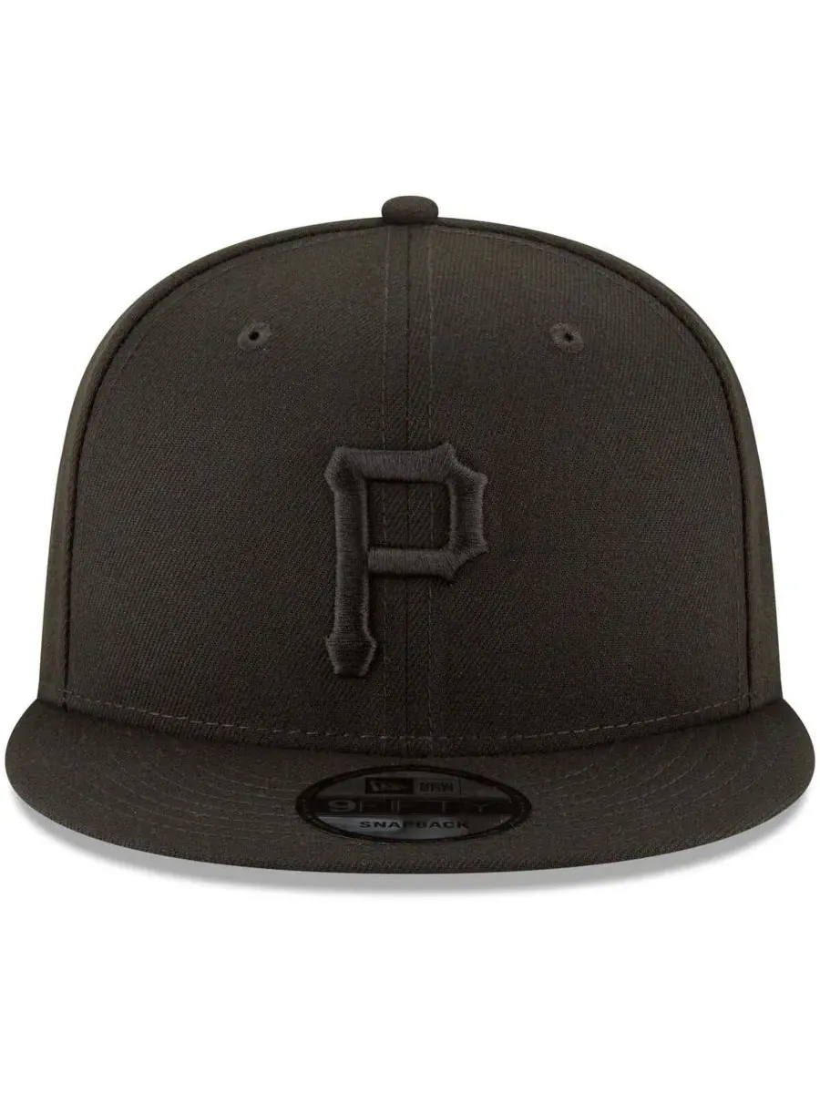 New Era Бейсболка Pittsburgh Pirates Black On Black 9Fifty Team Snapback Adjustable Black Hat — изображение 2 из 4, черный