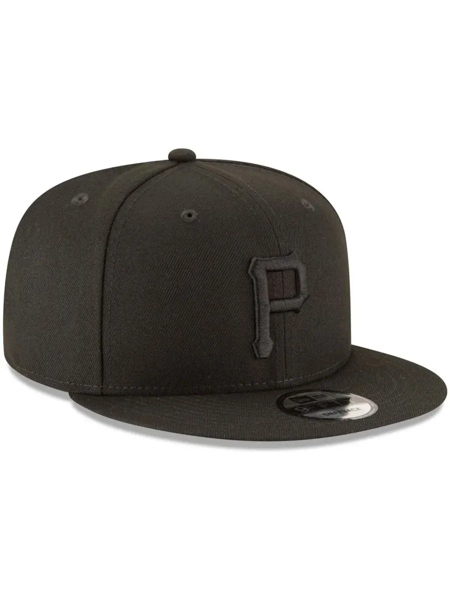 New Era Бейсболка Pittsburgh Pirates Black On Black 9Fifty Team Snapback Adjustable Black Hat — изображение 3 из 4, черный