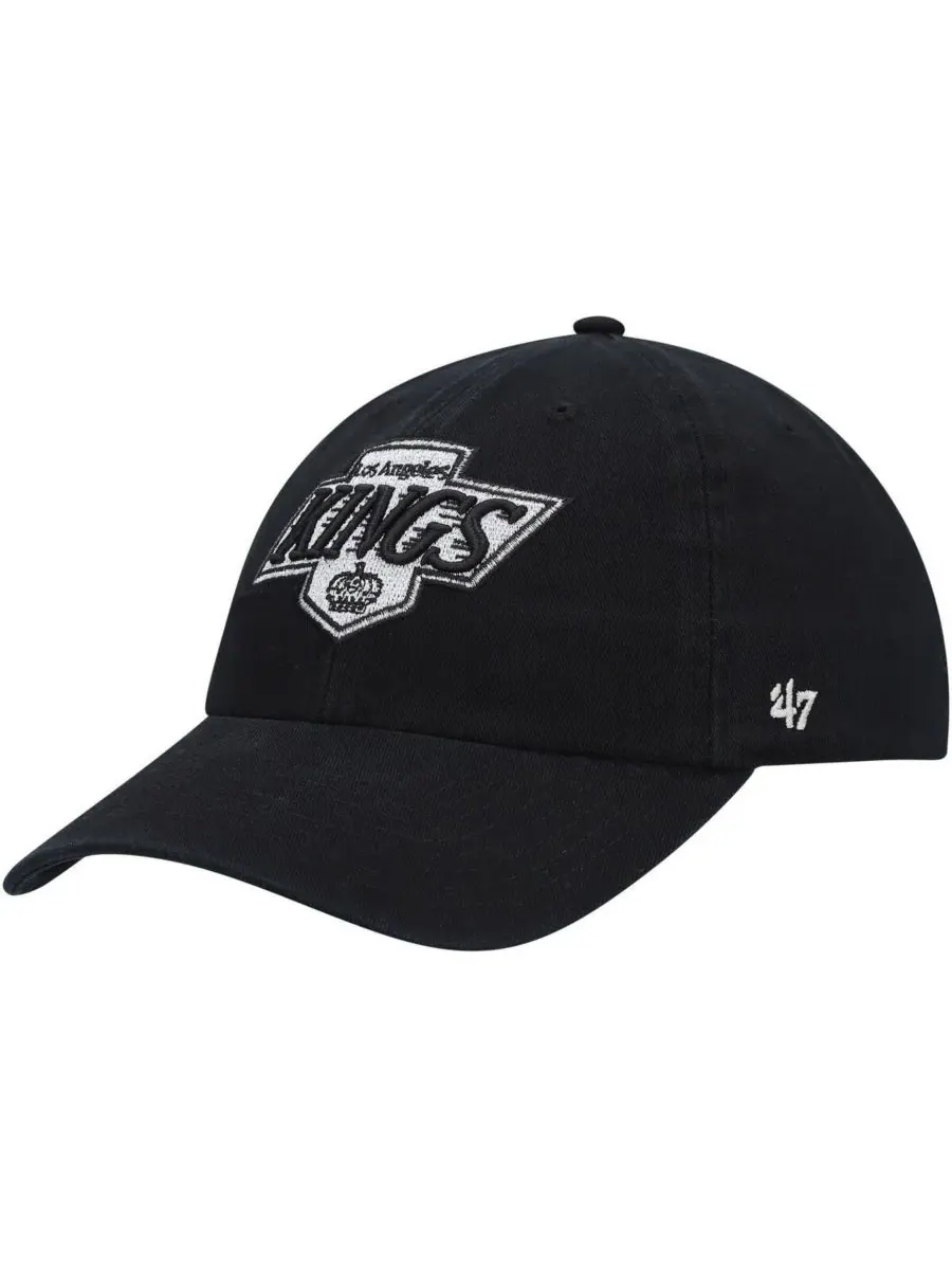 '47 Brand Мужская черная регулируемая бейсболка Los Angeles Kings Team Clean Up — изображение 1 из 4, черный