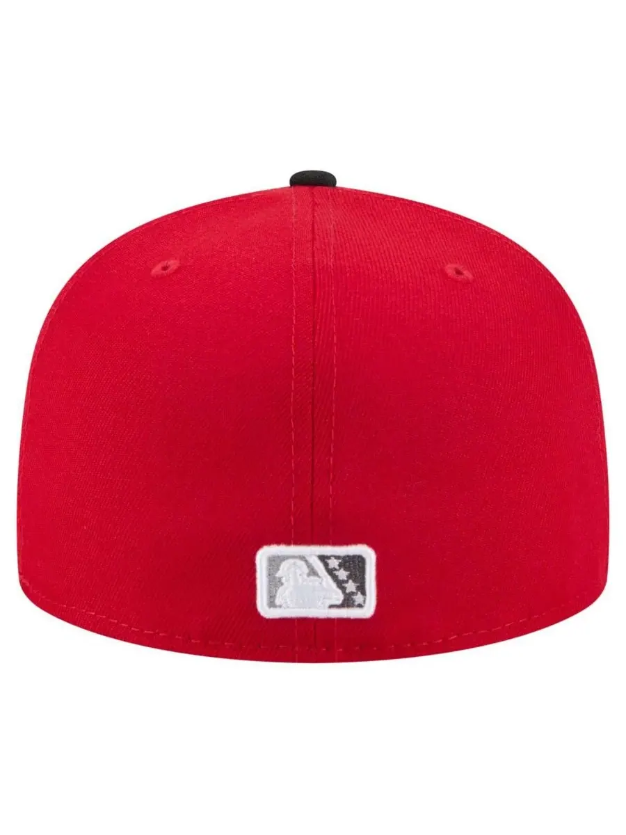 New Era Мужская красная бейсболка Fort Wayne TinCaps из коллекции Authentic Collection 59FIFTY — изображение 4 из 4, красный