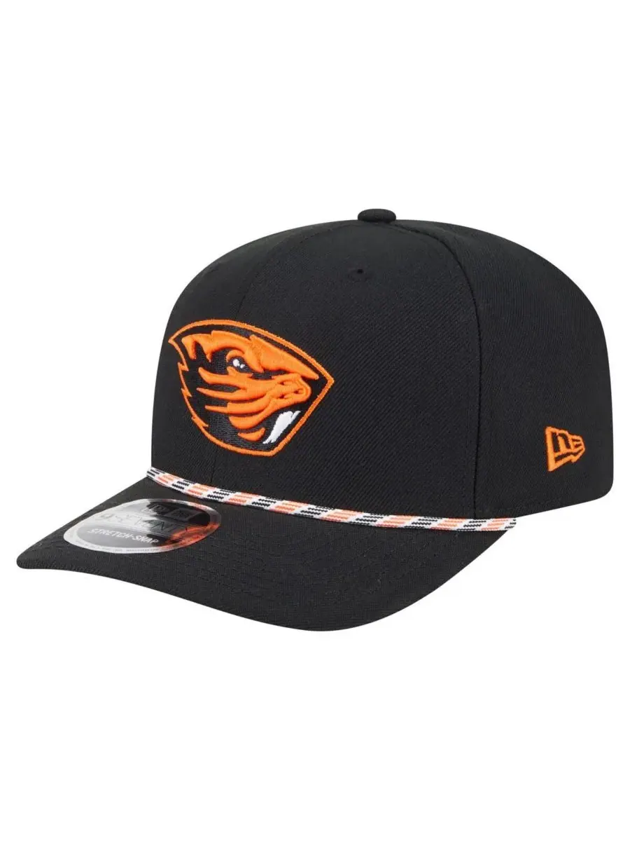 New Era Мужская черная кепка Oregon State Beavers Game Day Multi-Rope 9SEVENTY с эластичными — изображение 1 из 5, черный