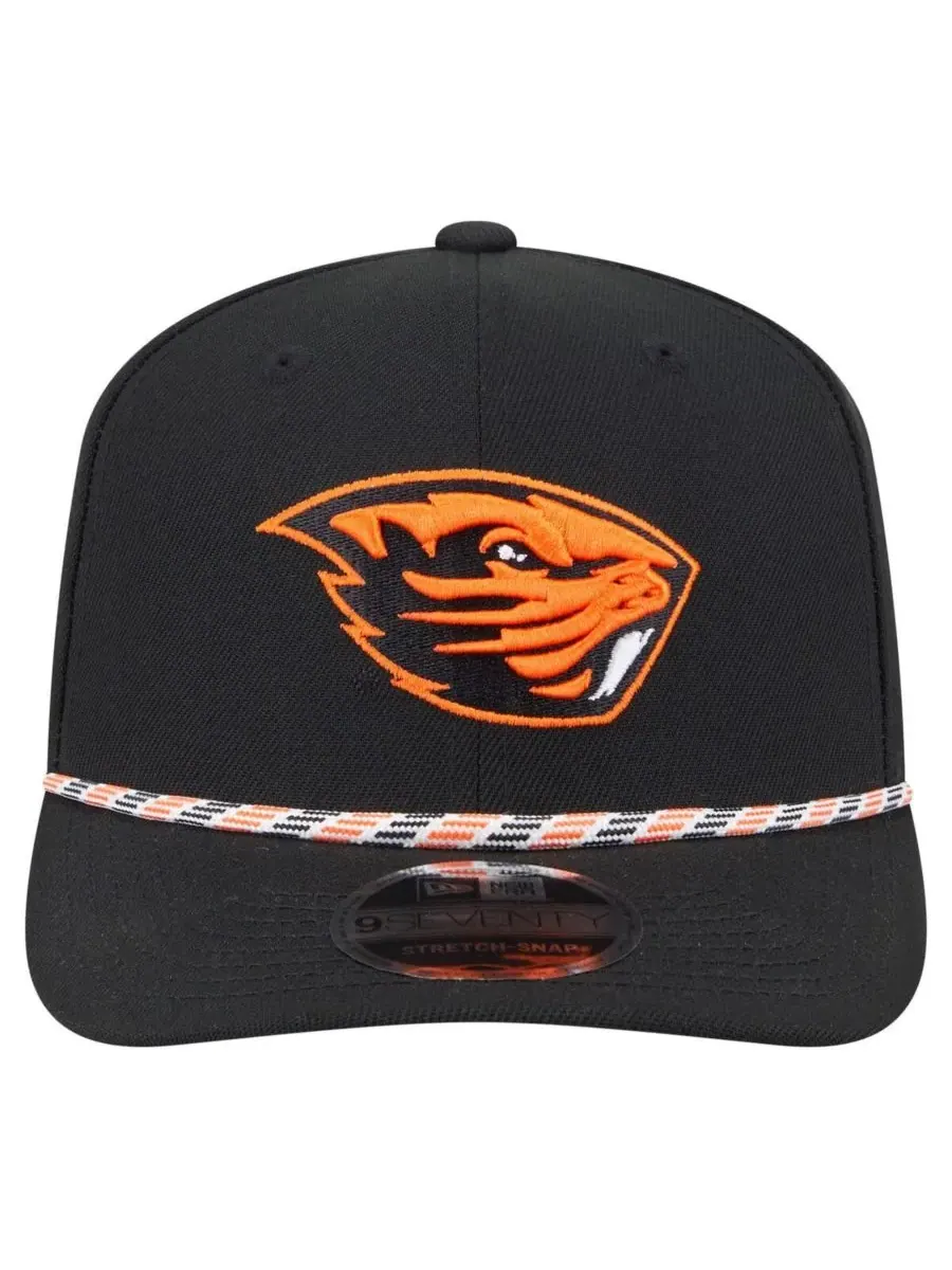 New Era Мужская черная кепка Oregon State Beavers Game Day Multi-Rope 9SEVENTY с эластичными — изображение 2 из 5, черный