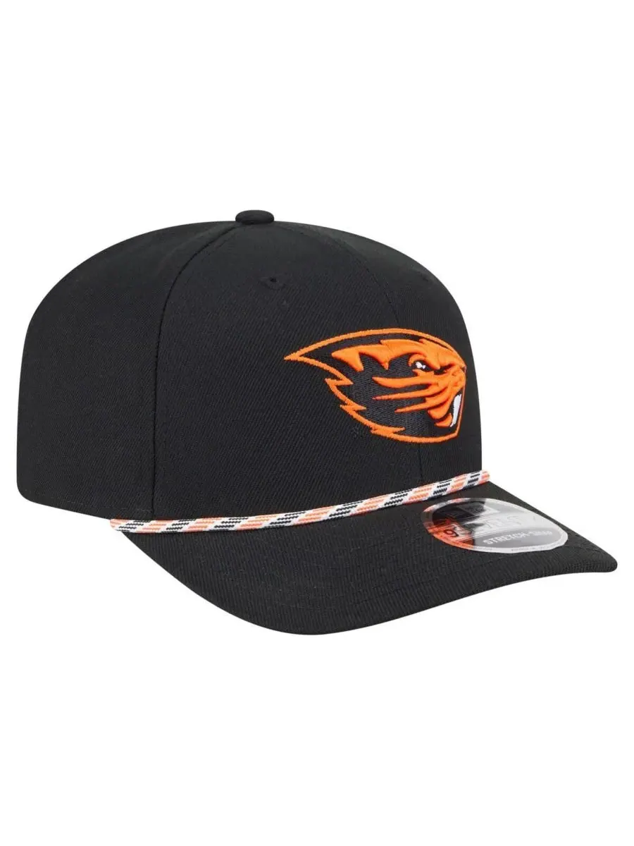 New Era Мужская черная кепка Oregon State Beavers Game Day Multi-Rope 9SEVENTY с эластичными — изображение 4 из 5, черный