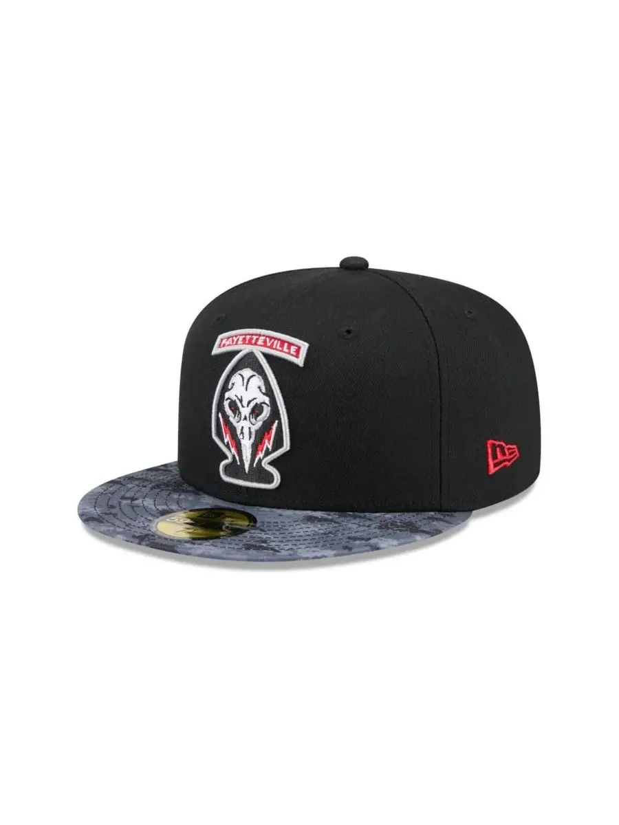 New Era Мужская черная кепка Fayetteville Woodpeckers Theme Nights 59FIFTY — изображение 1 из 4, черный