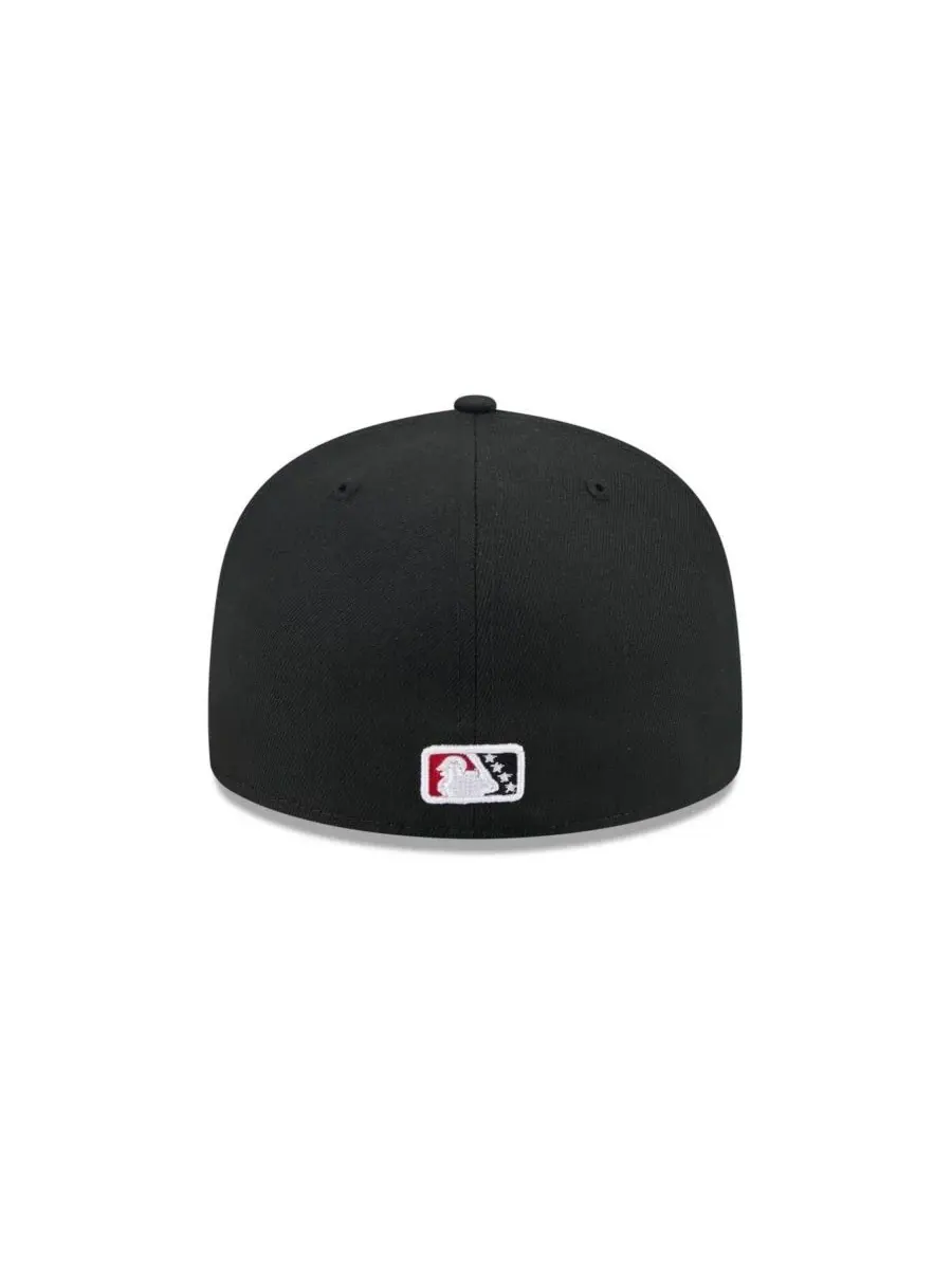 New Era Мужская черная кепка Fayetteville Woodpeckers Theme Nights 59FIFTY — изображение 3 из 4, черный