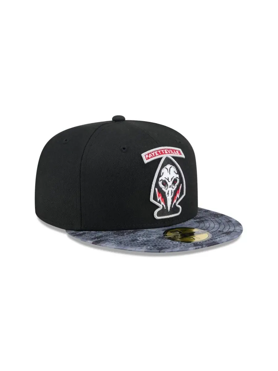New Era Мужская черная кепка Fayetteville Woodpeckers Theme Nights 59FIFTY — изображение 4 из 4, черный