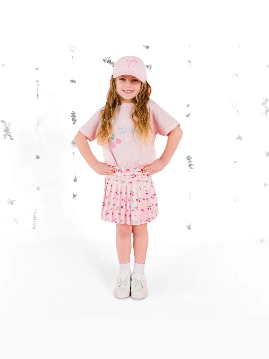 Детская бейсболка с вышитым бантом Sweet Wink — изображение 2 из 6, розовый