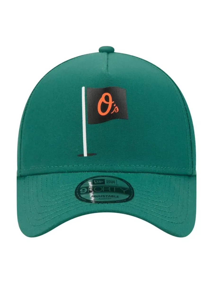 Бейсболка New Era с принтом Baltimore Orioles — изображение 5 из 5, зеленый
