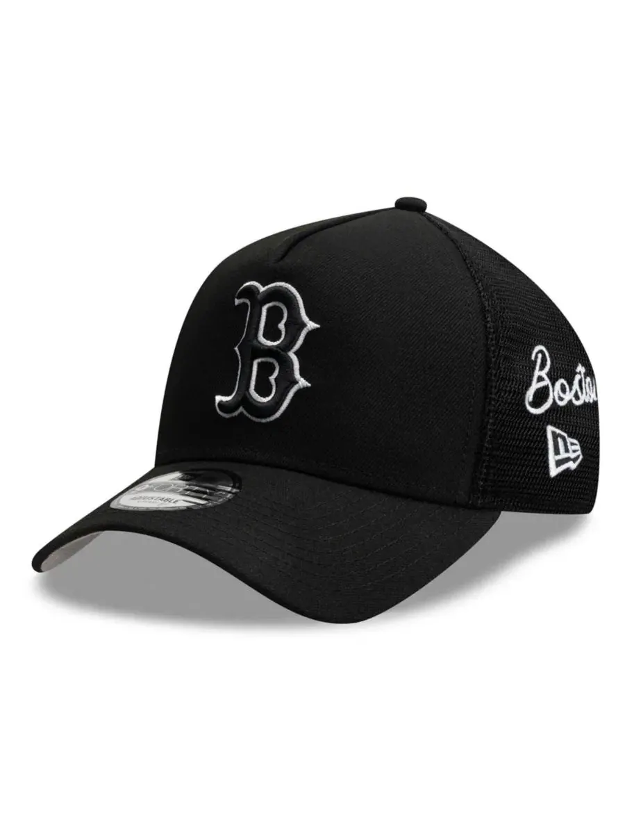 Кепка-тракер New Era 9FORTY A-Frame с вышивкой Boston Red Sox — изображение 1 из 5, черный