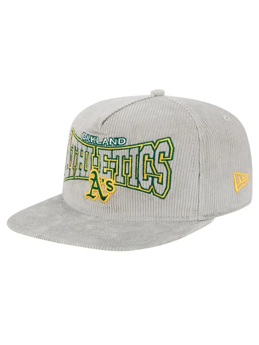 Бейсболка Oakland Athletics из вельвета New Era — изображение 1 из 5, серый