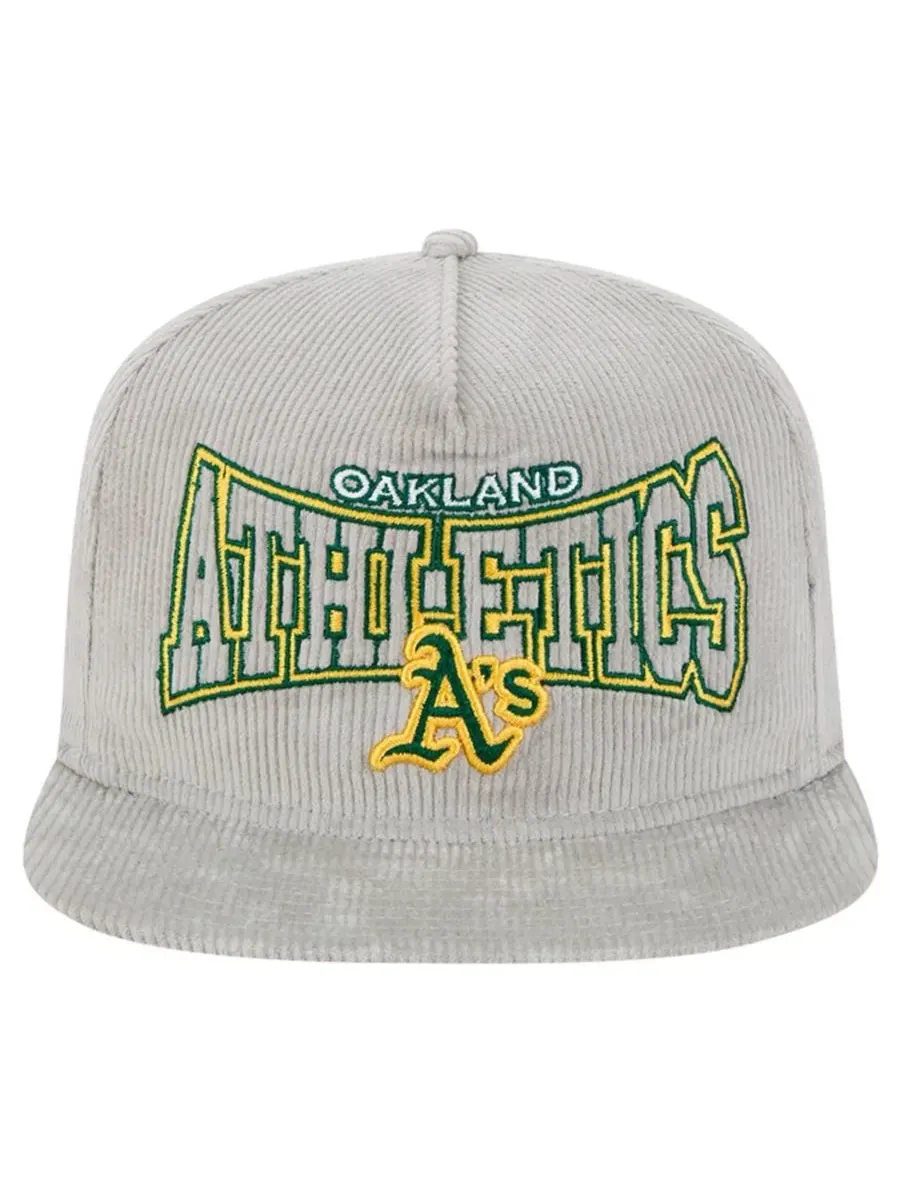 Бейсболка Oakland Athletics из вельвета New Era — изображение 2 из 5, серый