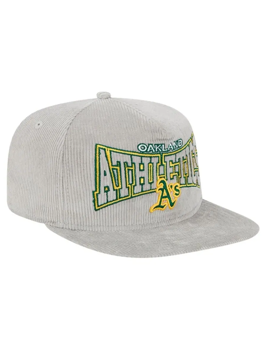 Бейсболка Oakland Athletics из вельвета New Era — изображение 3 из 5, серый
