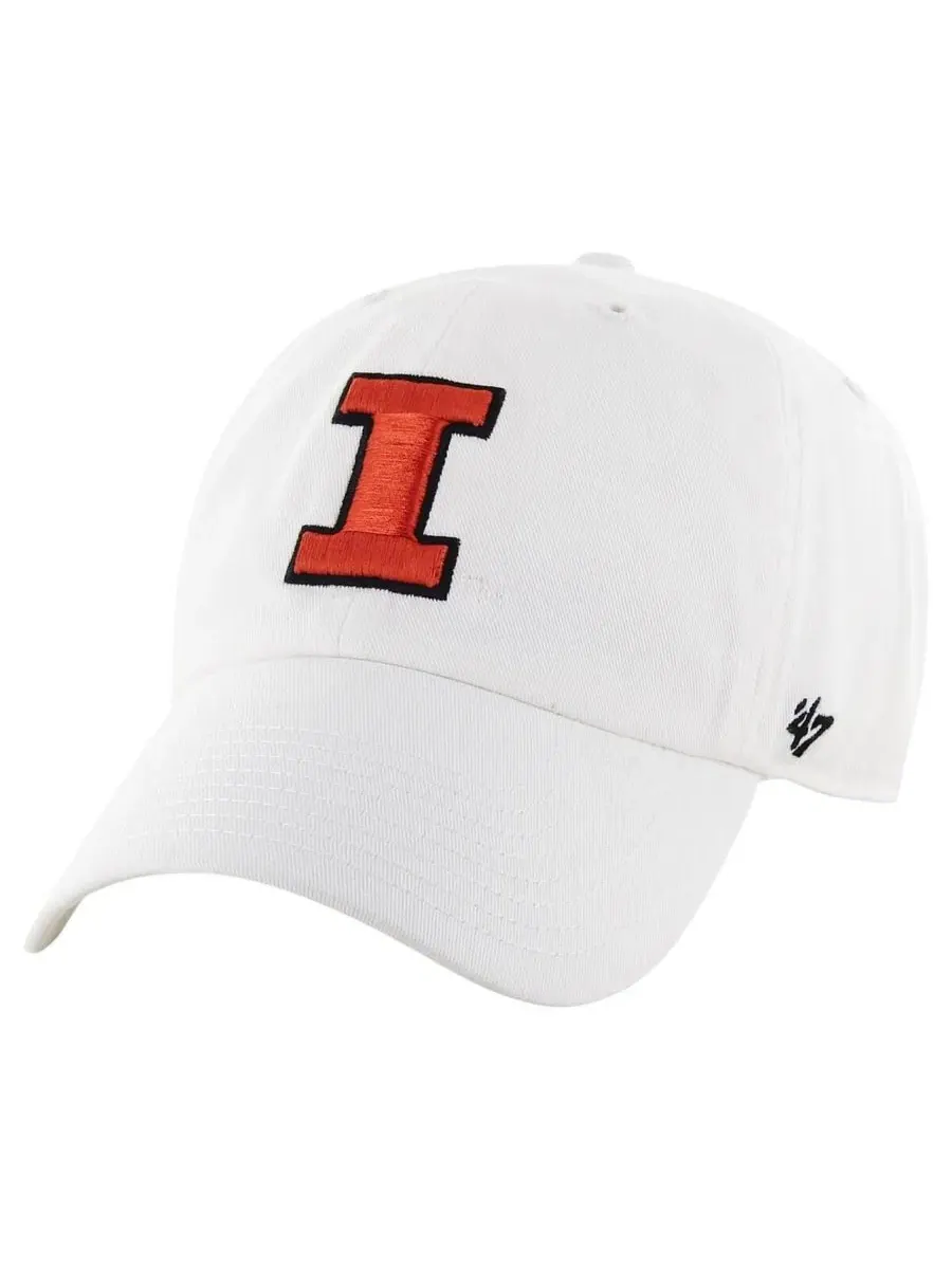 Кепка с вышивкой Illinois Fighting Illini '47 Brand — изображение 1 из 2, белый