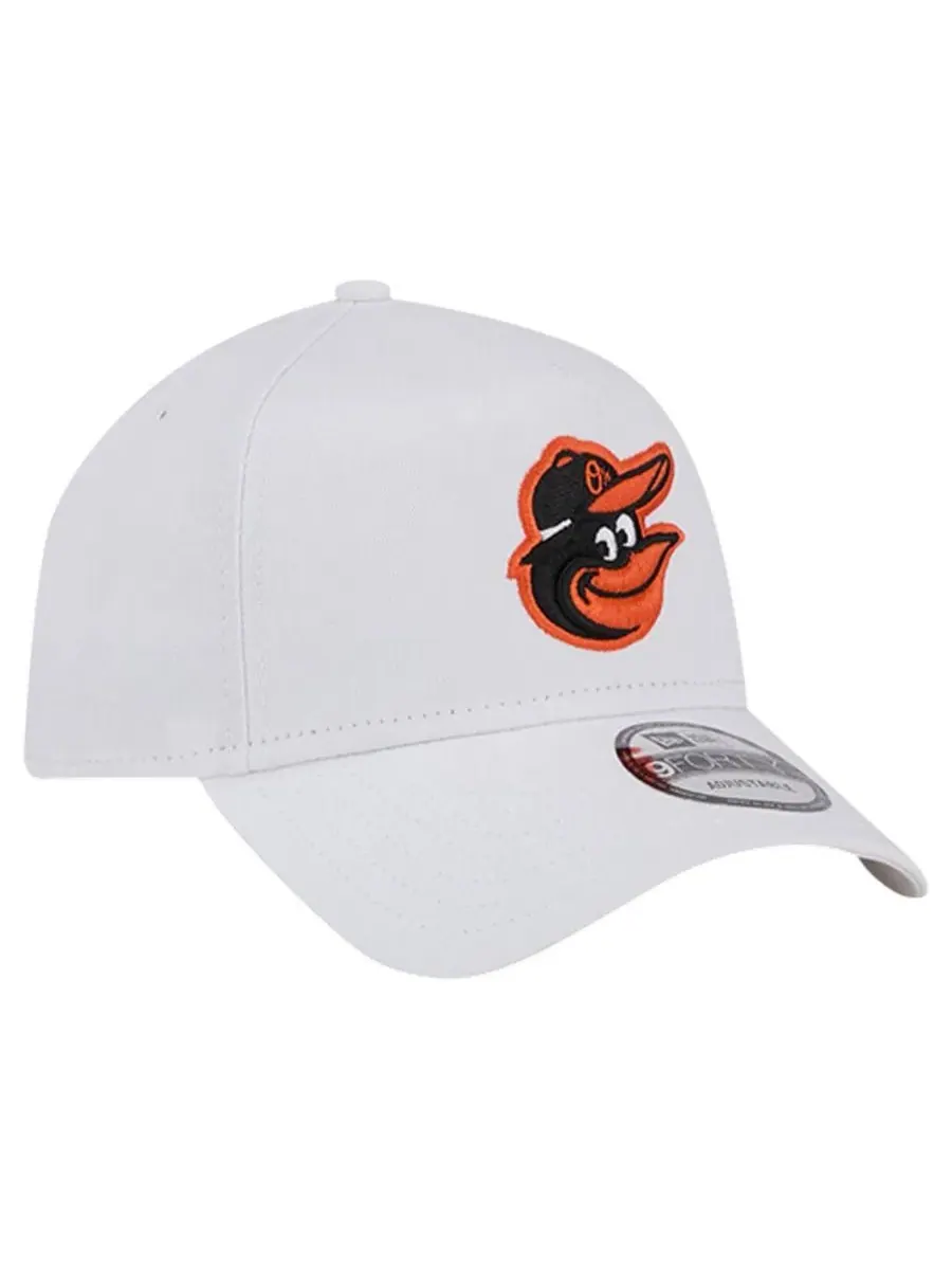Кепка с вышитым принтом Baltimore Orioles TC A-Frame 9FORTY New Era — изображение 2 из 4, белый