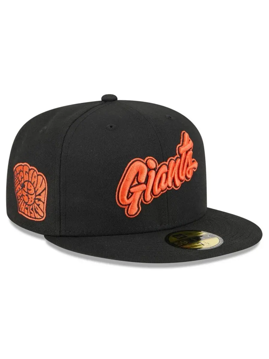 New Era Мужская черная бейсболка San Francisco Giants 2025 City Connect Wordmark 59FIFTY — изображение 1 из 4, черный