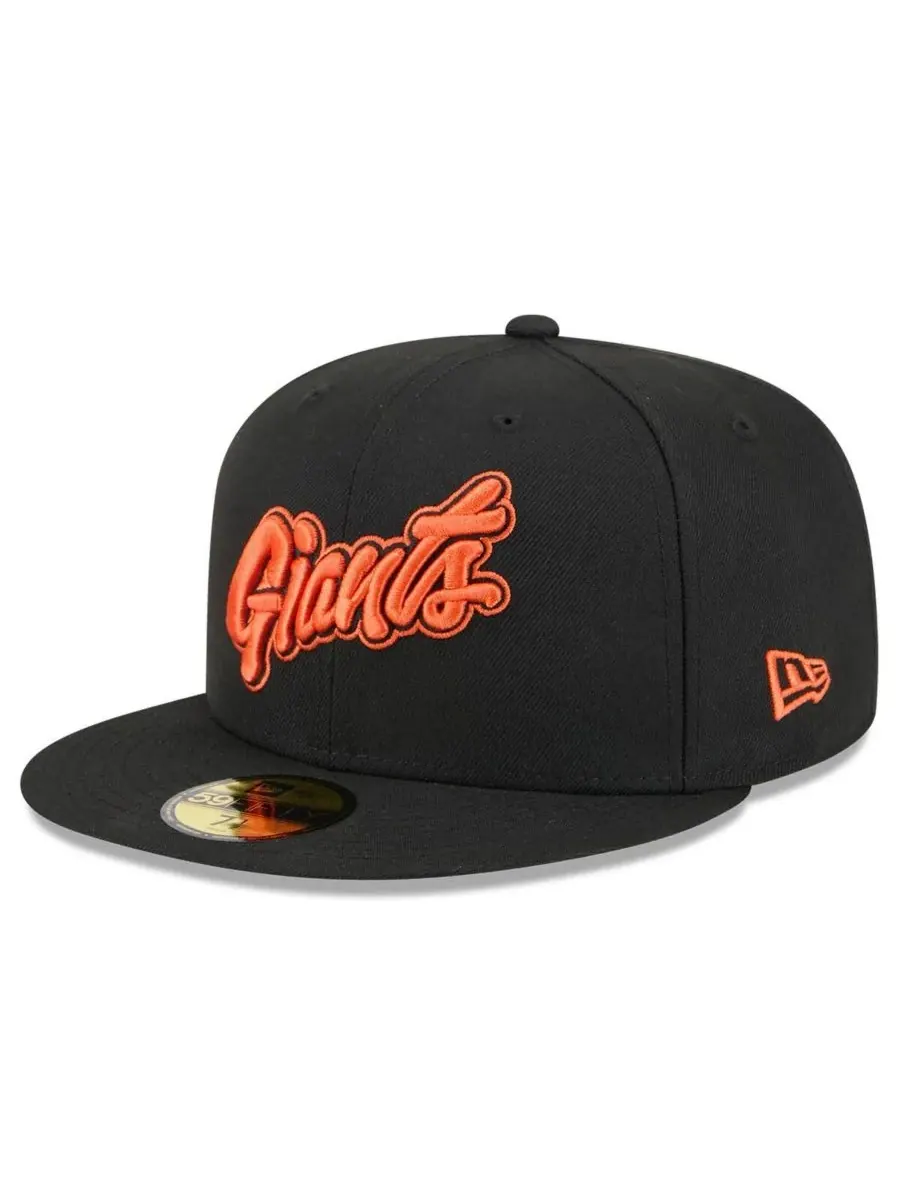 New Era Мужская черная бейсболка San Francisco Giants 2025 City Connect Wordmark 59FIFTY — изображение 3 из 4, черный