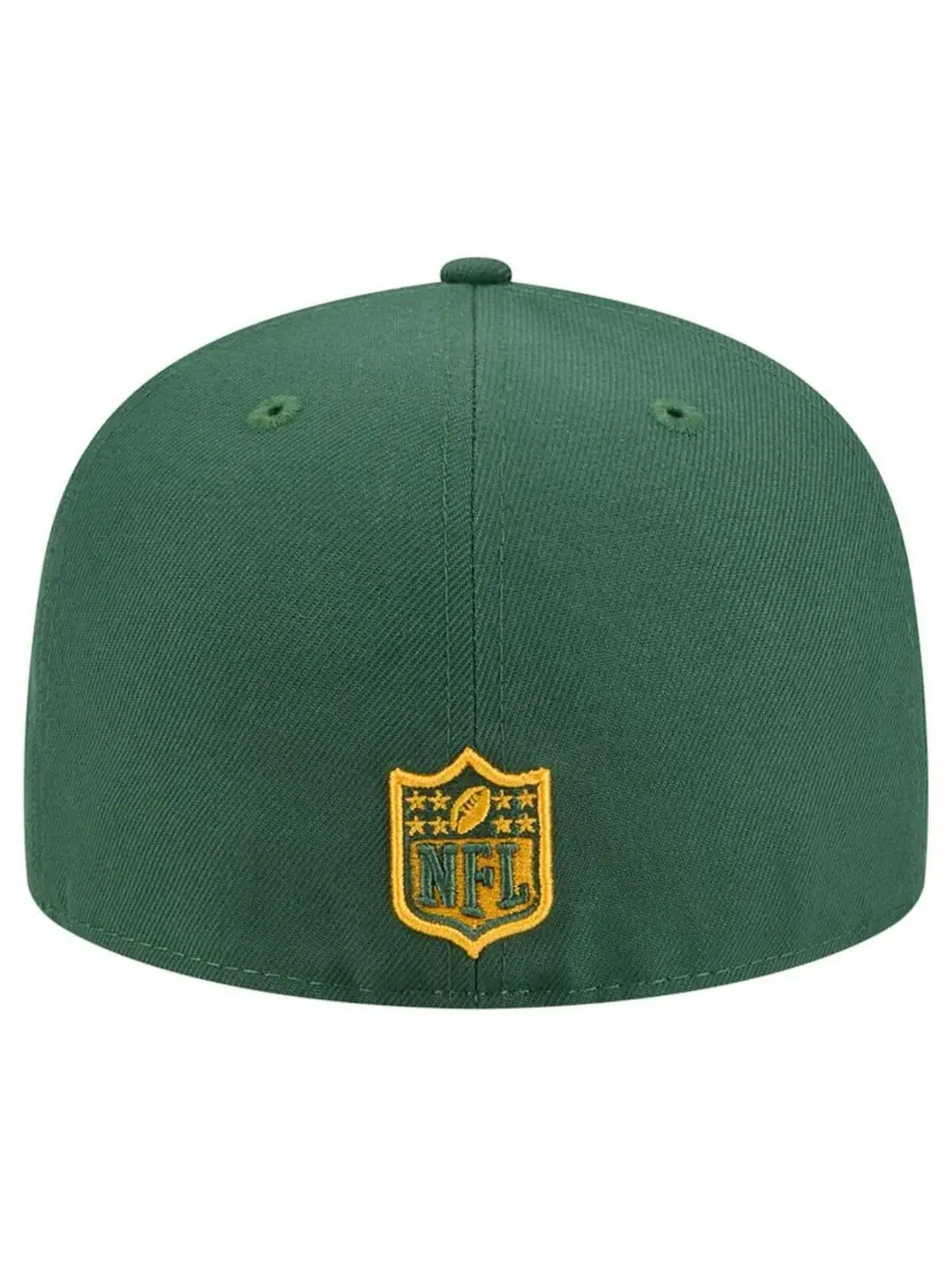 New Era Мужская бейсболка Green Bay Packers Tri-Hit 59FIFTY Fitted Hat — изображение 2 из 4, зеленый