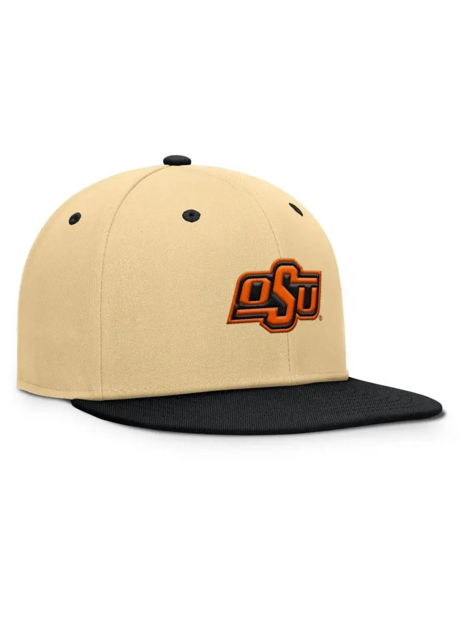Fanatics Мужская бейсболка Balance Fitted цвета хаки/черный с символикой команды Oklahoma State — изображение 3 из 4