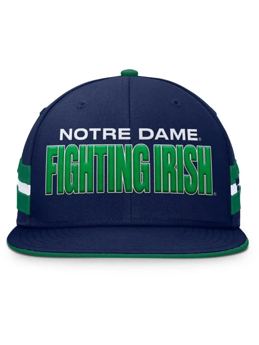 Мужская темно-синяя бейсболка Notre Dame Fighting Irish Pick Off Fanatics — изображение 4 из 4, темно-синий зеленый