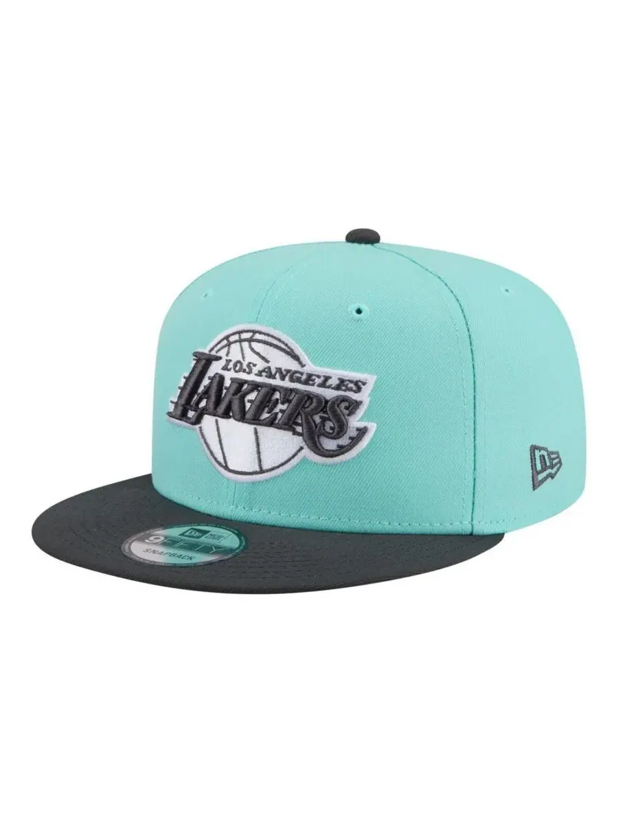 Мужская бирюзово-угольно-серая двухцветная кепка Los Angeles Lakers Color Pack 9FIFTY с — изображение 1 из 5, темно-серый