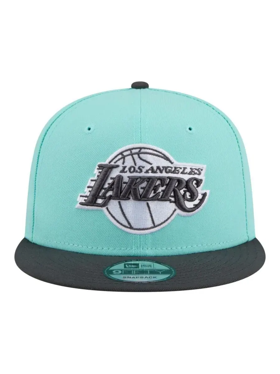 Мужская бирюзово-угольно-серая двухцветная кепка Los Angeles Lakers Color Pack 9FIFTY с — изображение 2 из 5, темно-серый