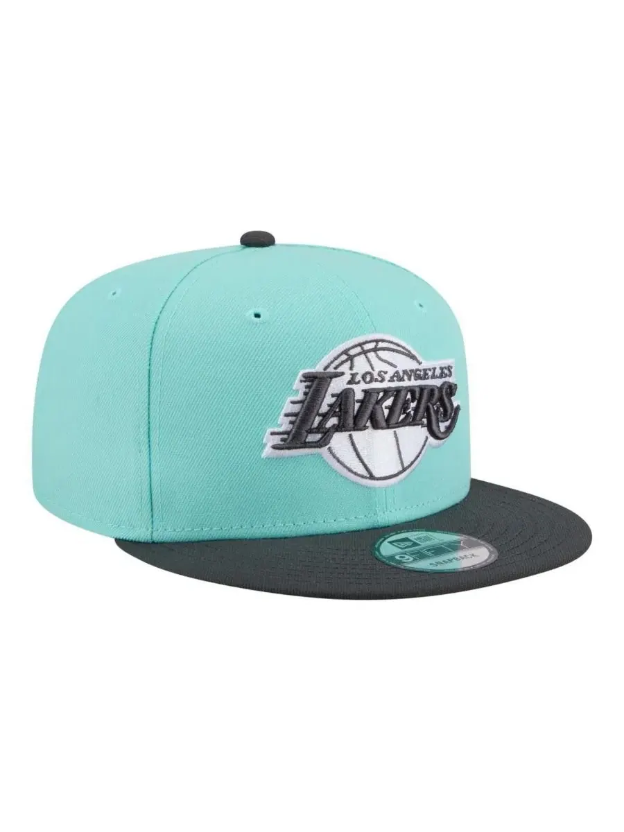 Мужская бирюзово-угольно-серая двухцветная кепка Los Angeles Lakers Color Pack 9FIFTY с — изображение 3 из 5, темно-серый