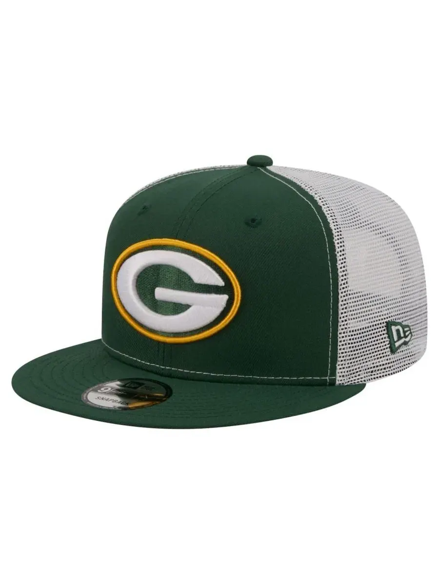 Кепка-снапбек New Era Core Team 9FIFTY с вышитым логотипом Green Bay Packers — изображение 1 из 5, зеленый