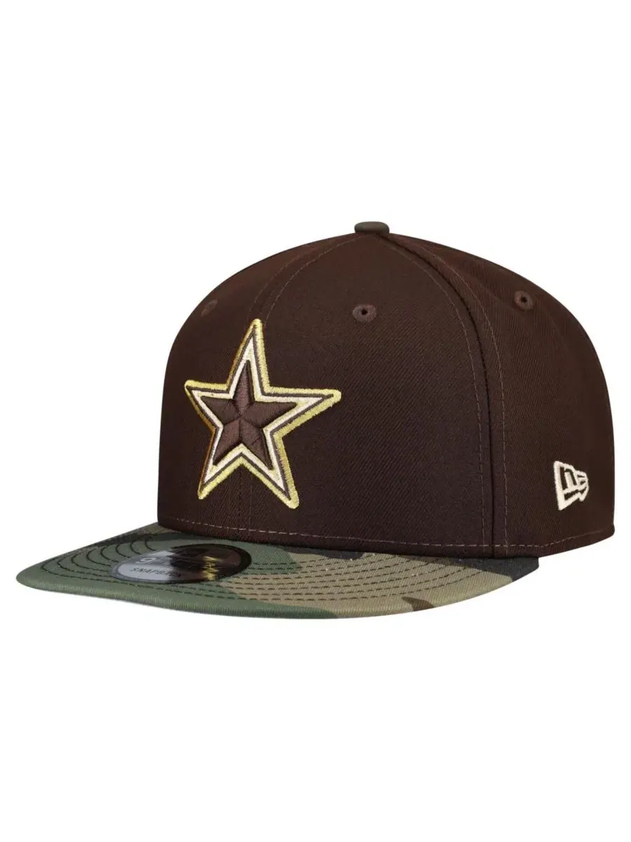 Кепка-снапбек с принтом Burnt Wood Camo New Era — изображение 1 из 5, коричневый