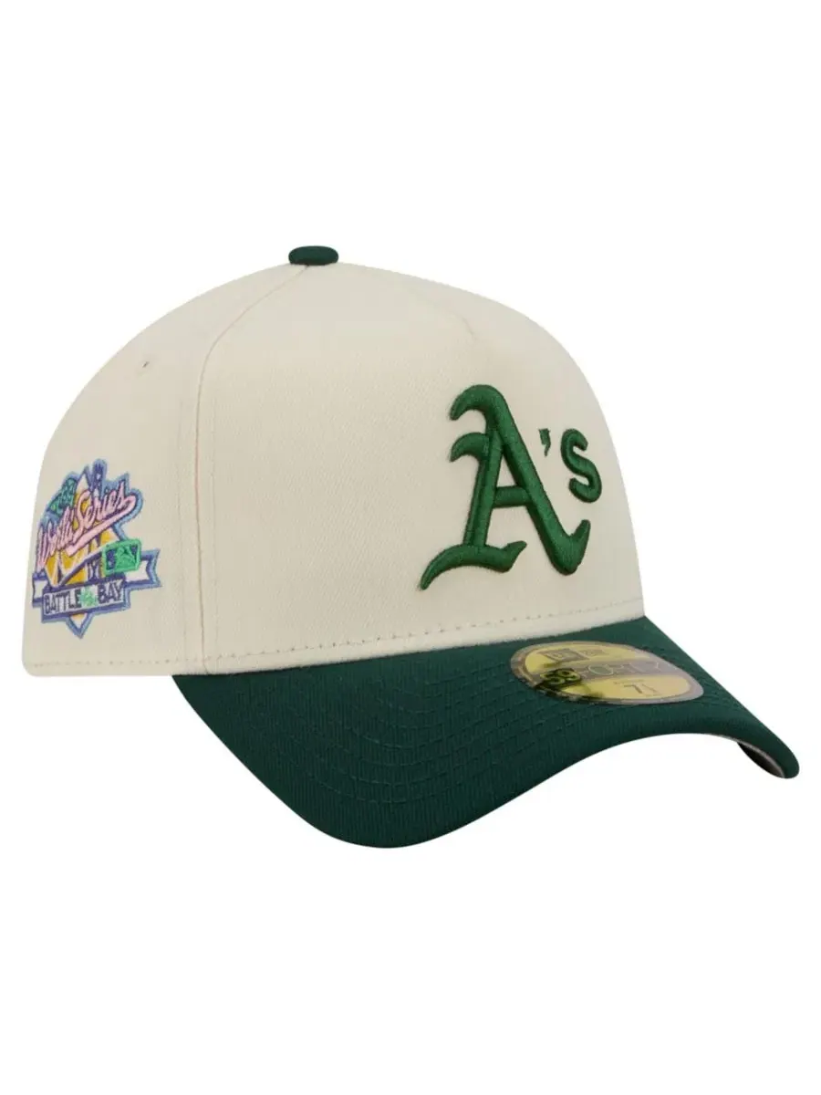 Бейсболка New Era Athletics Chrome A-Frame 59FORTY — изображение 1 из 5, зеленый