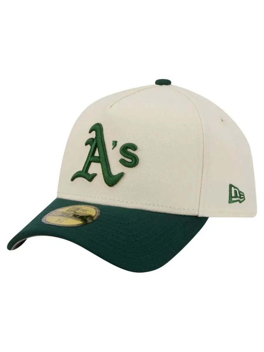 Бейсболка New Era Athletics Chrome A-Frame 59FORTY — изображение 3 из 5, зеленый