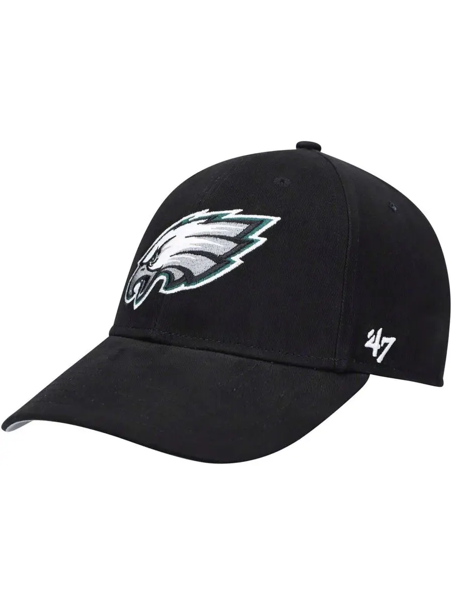 Кепка с вышивкой Philadelphia Eagles Basic Secondary MVP '47 Brand — изображение 1 из 4, черный