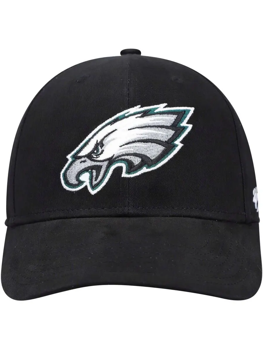 Кепка с вышивкой Philadelphia Eagles Basic Secondary MVP '47 Brand — изображение 2 из 4, черный