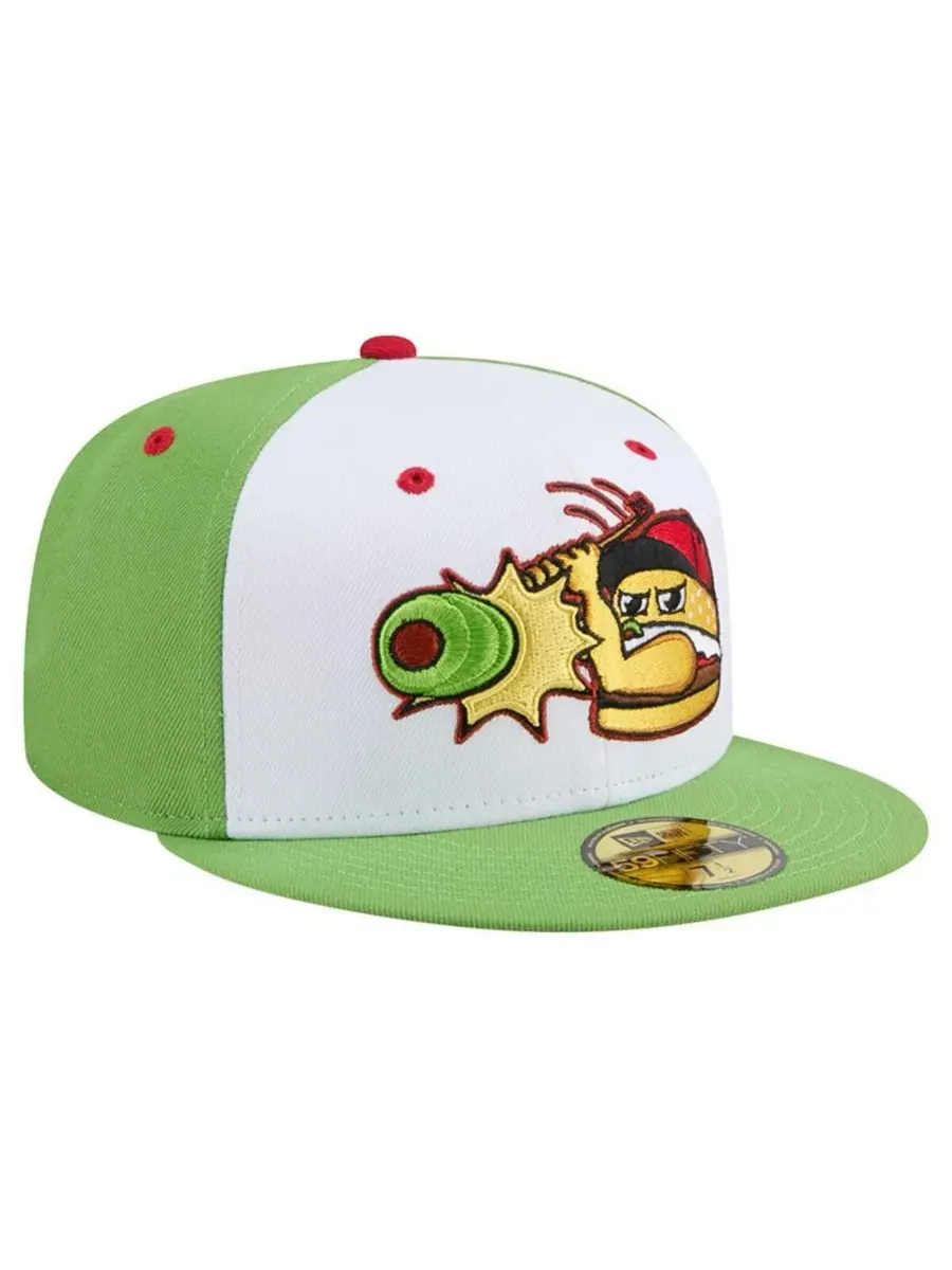New Era Мужская белая кепка Lansing Lugnuts Theme Nights 59FIFTY Fitted Hat — изображение 3 из 4, белый