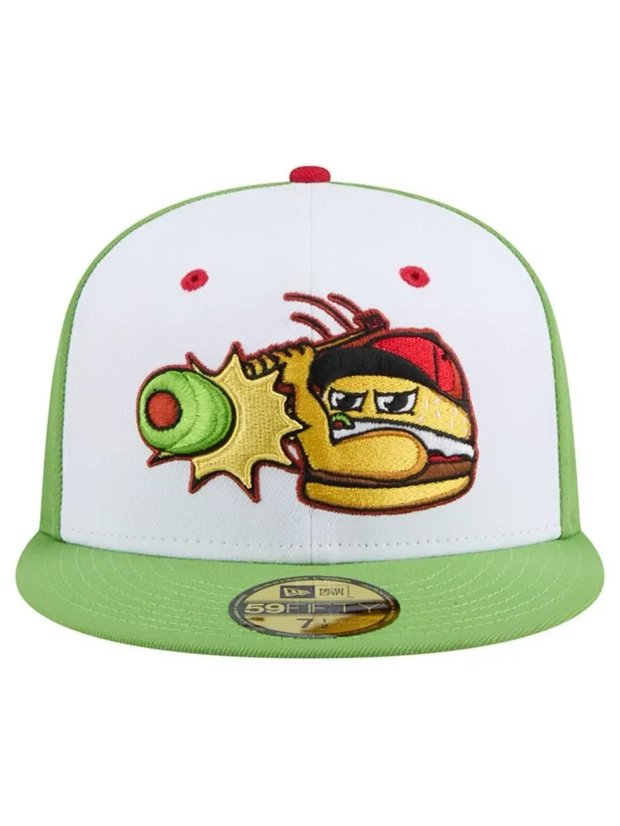 New Era Мужская белая кепка Lansing Lugnuts Theme Nights 59FIFTY Fitted Hat — изображение 4 из 4, белый