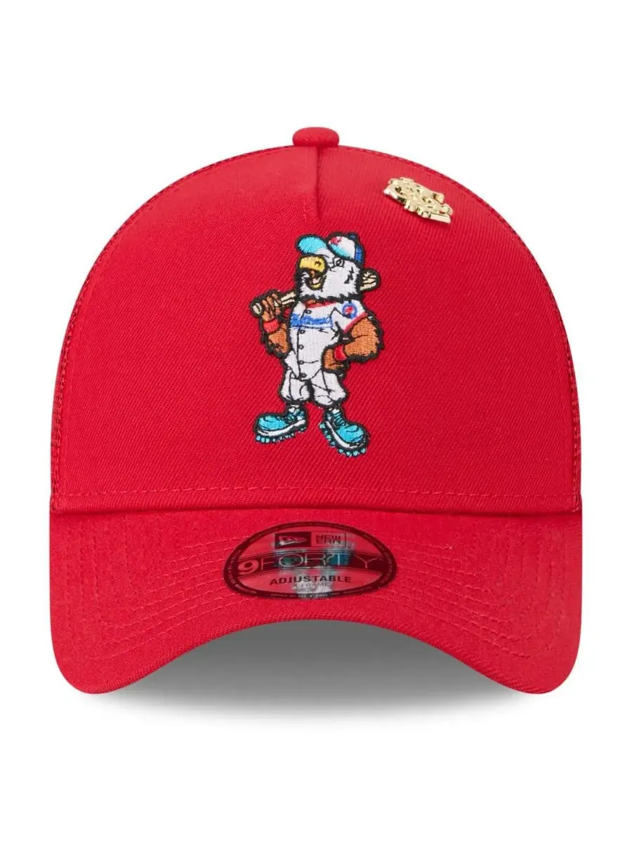New Era Мужская красная регулируемая кепка-тракер Washington Nationals 2025 Big League Chew A-Frame — изображение 2 из 4