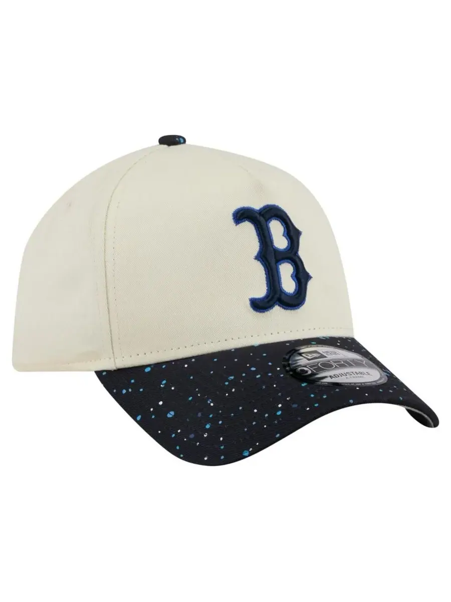 New Era Мужская кремовая бейсболка Boston Red Sox Speckle A-Frame 9FORTY с регулируемым размером — изображение 2 из 4