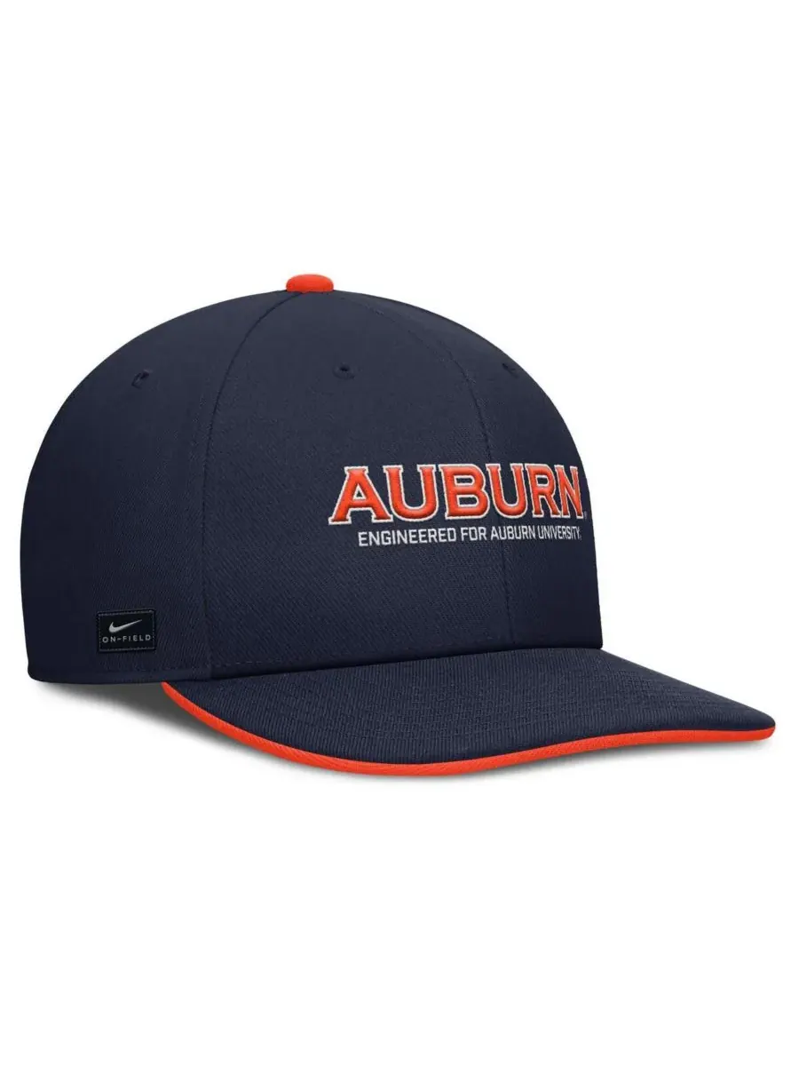 Nike Мужская кепка темно-синего цвета Auburn Tigers 2025 On-Field Pro Dri-FIT с регулируемой — изображение 4 из 4