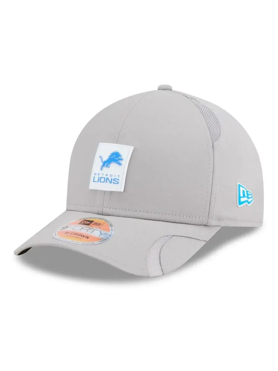 New Era Мужская серая регулируемая кепка Detroit Lions 2025 Sideline M-Crown 9FORTY — изображение 1 из 5, серый