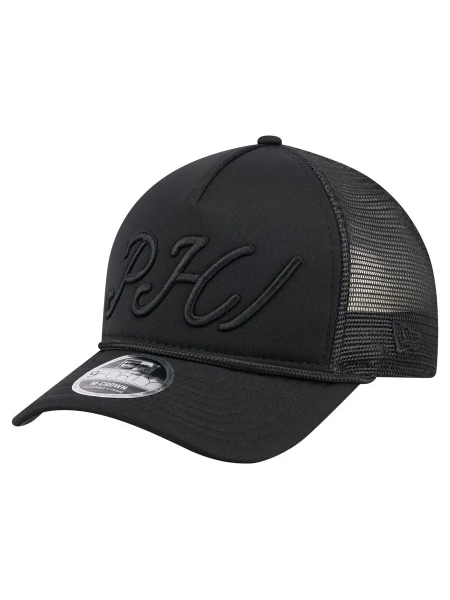 New Era Мужская черная регулируемая бейсболка Philadelphia Phillies City Initial 9FORTY A-Frame — изображение 1 из 4, черный