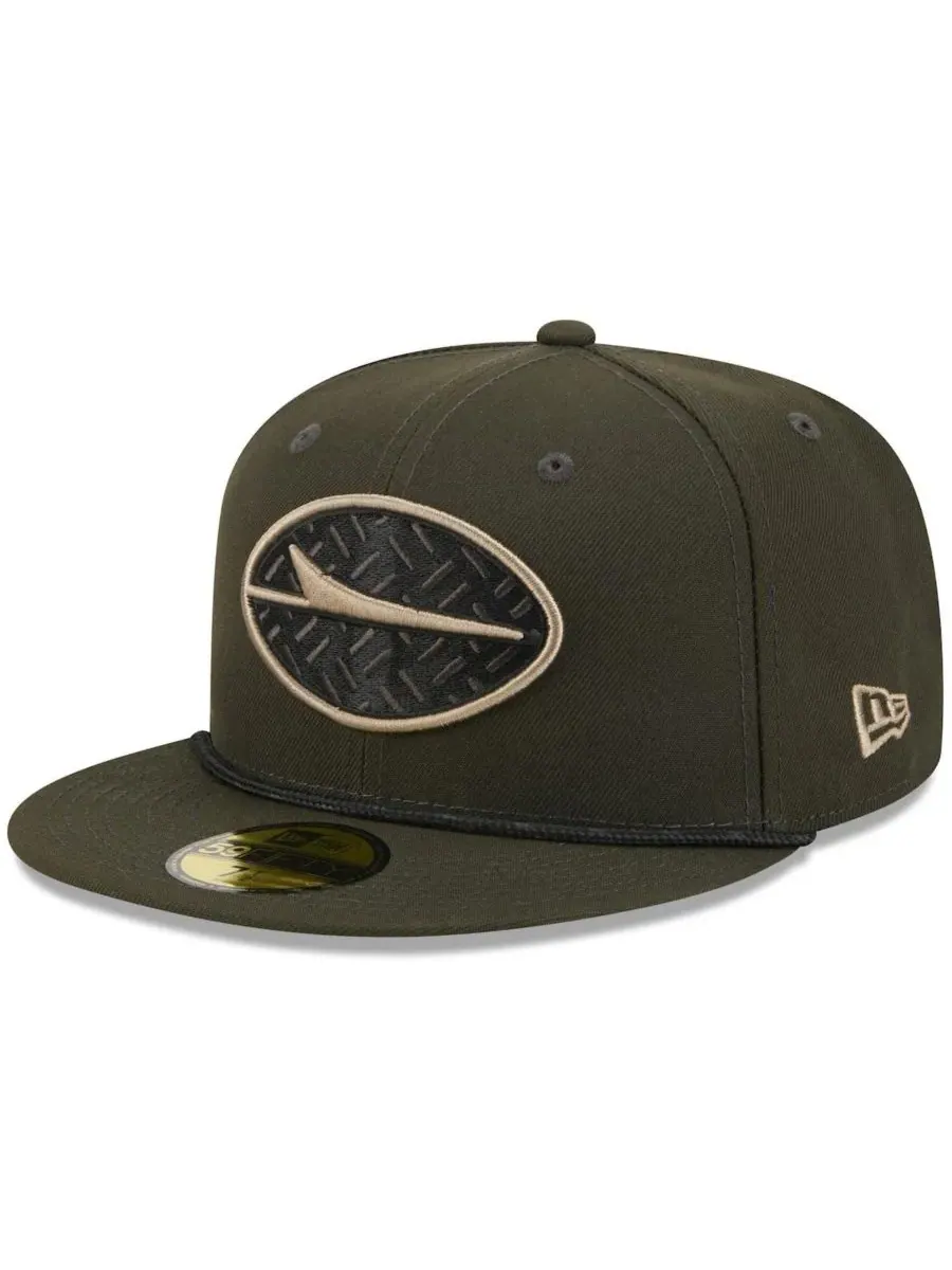 New Era Мужская кепка Gotham Green New York Jets 2025 Rivalries Collection Sideline Rope 59FIFTY — изображение 1 из 5