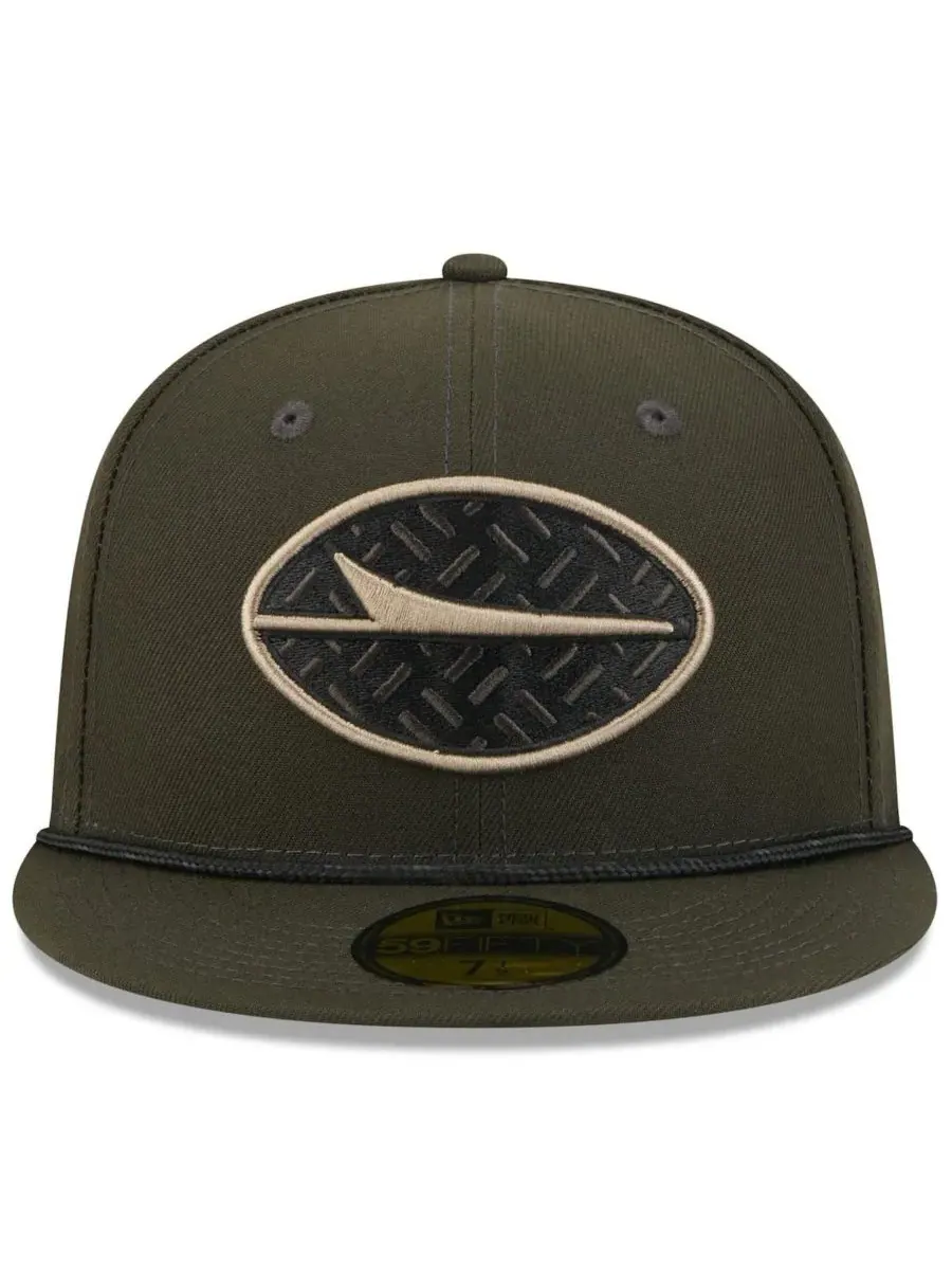 New Era Мужская кепка Gotham Green New York Jets 2025 Rivalries Collection Sideline Rope 59FIFTY — изображение 2 из 5