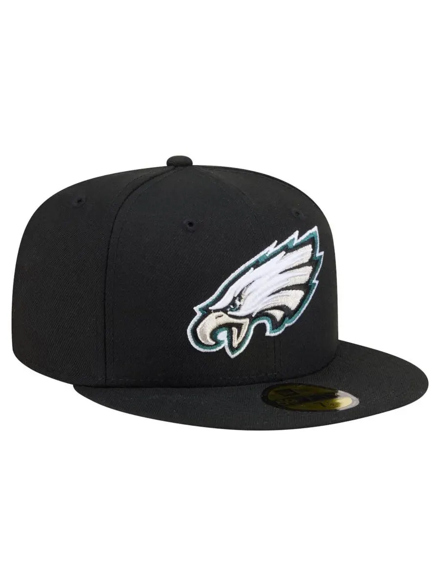 Кепка с высокой тульей и плоским козырьком Philadelphia Eagles New Era — изображение 3 из 5, черный