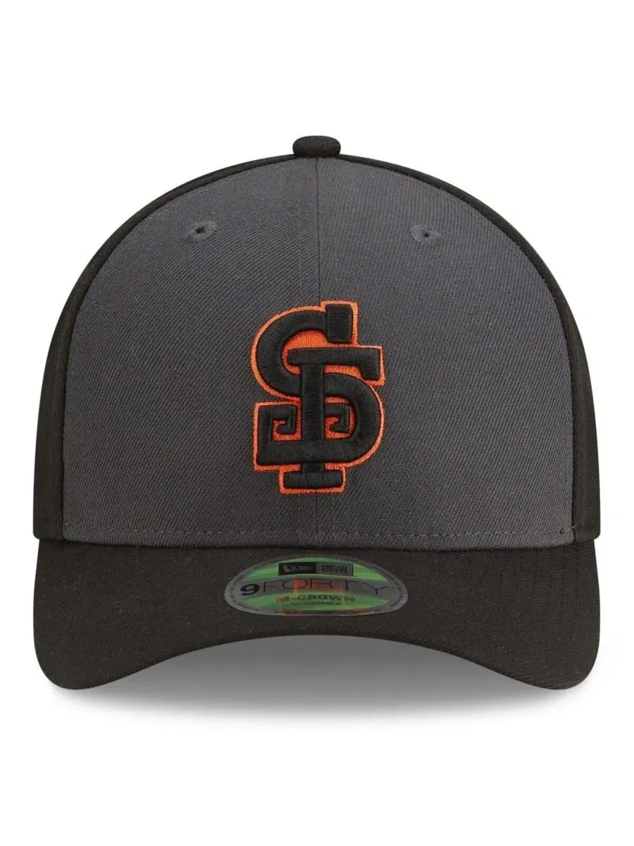 Кепка New Era San Francisco Giants Player Replica Alternate 9FORTY M-Crown — изображение 2 из 5, серый черный