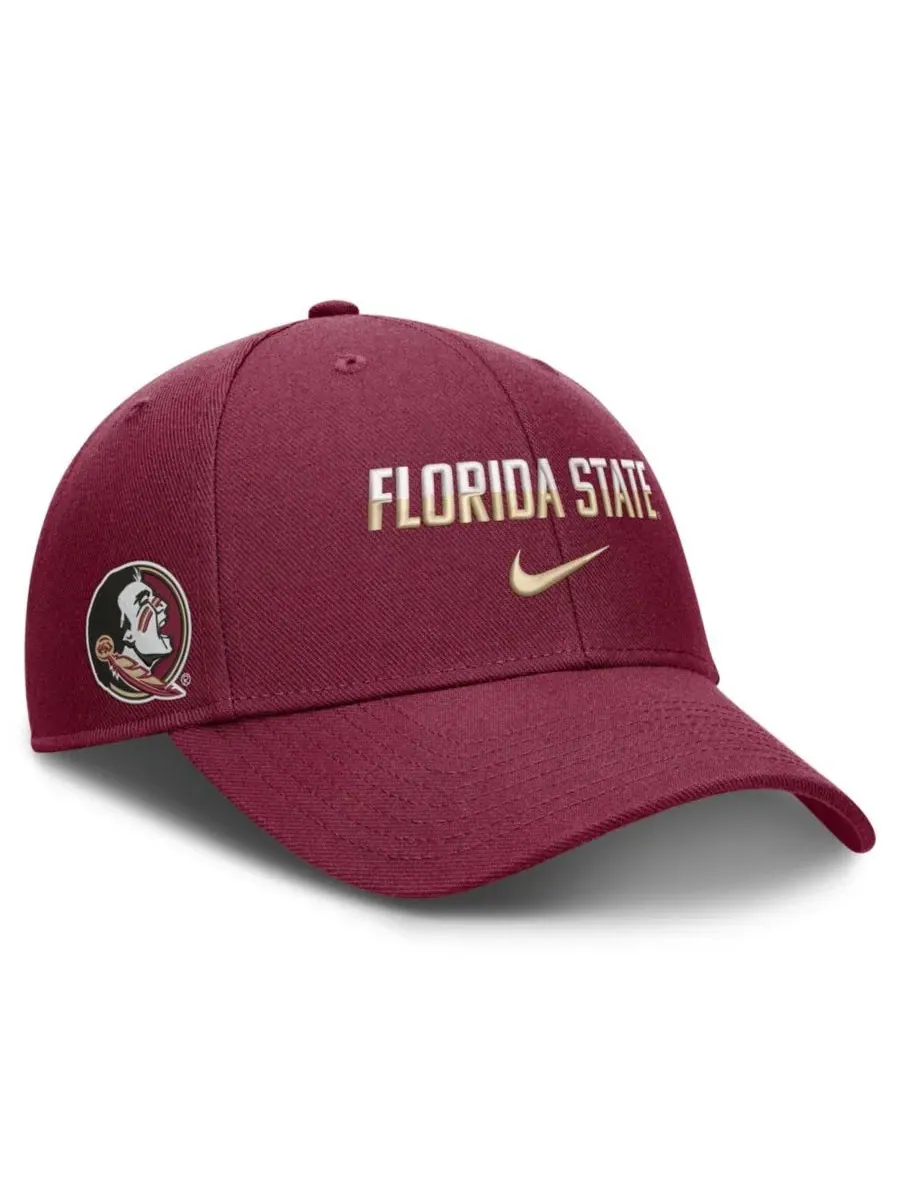 Кепка с вышитым словом Florida State Seminoles Nike — изображение 3 из 4, гранат