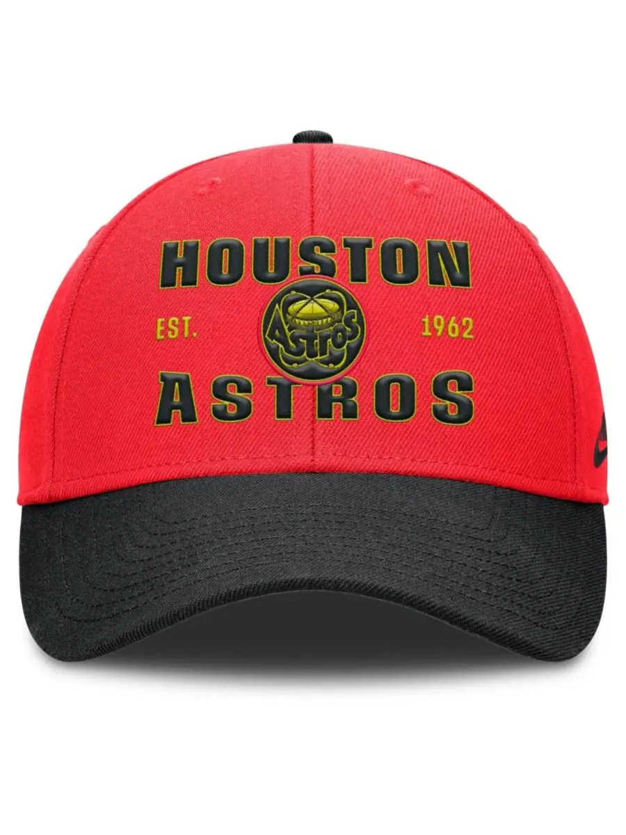Бейсболка Nike Rise с вышитым логотипом Houston Astros Neon 90s — изображение 2 из 4, черный