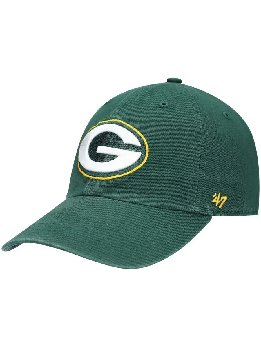 Кепка Green Bay Packers Logo Clean Up '47 Brand — изображение 1 из 4, зеленый